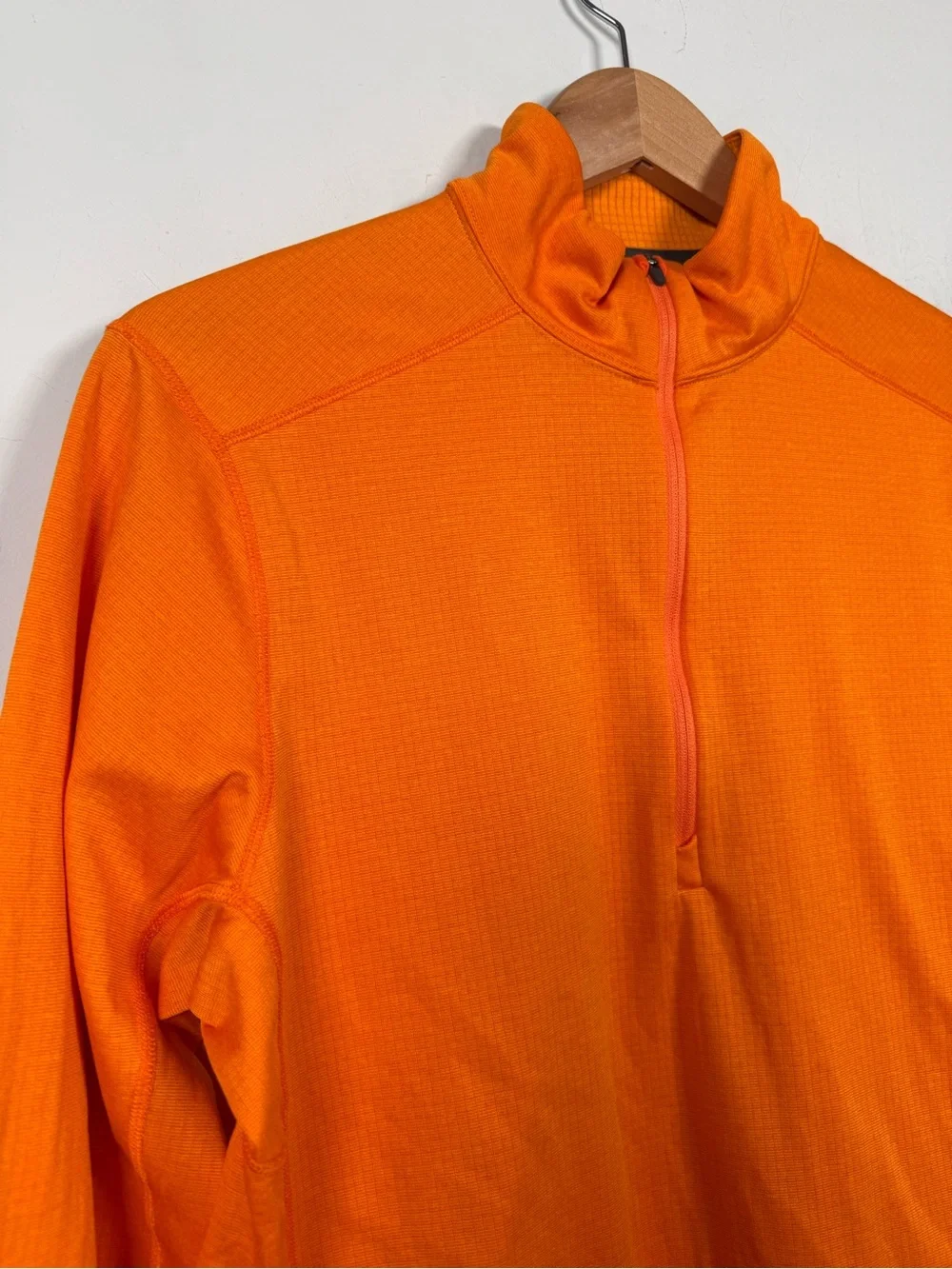 Patagonia Men’s Capilene Thermal Weight Zip-Neck Orange Grid Fleece Pullover M